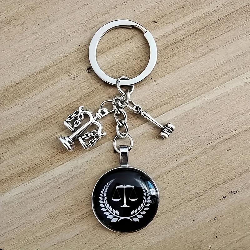 TEMU Regalo de Navidad, Llavero elegante de aleación con símbolos de la justicia - Regalo para de , jueces y profesionales del , , regalo de moda