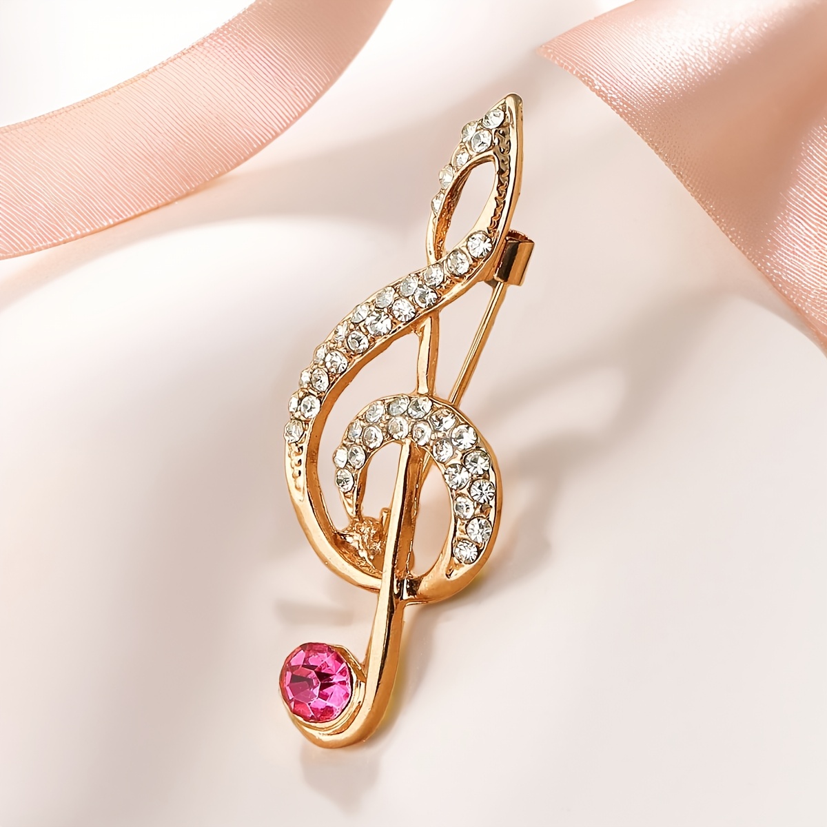 TEMU Broche Minimalista de Nota Musical, Accesorio de Corsage para Regalo de San Valentín, y Joyería Festiva