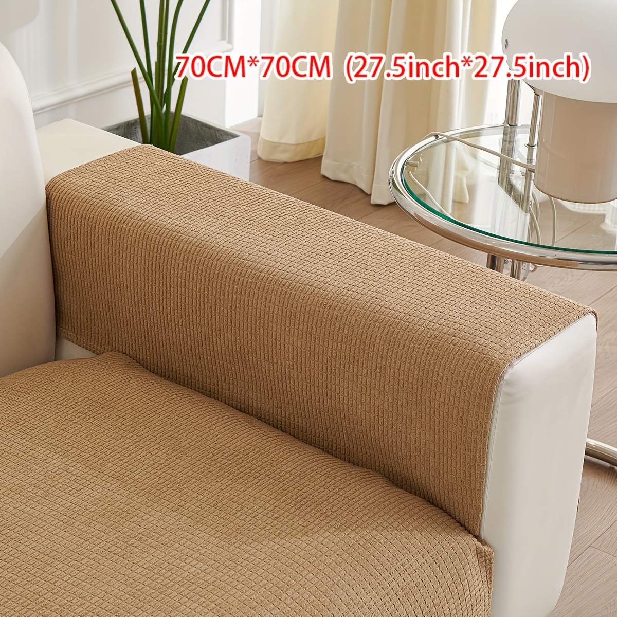 TEMU 1pc Waterproof Corn Velvet Sofa Cushion, Suitable For All , Cat-proof And Pet-friendly, Anti-slip And Anti-stain