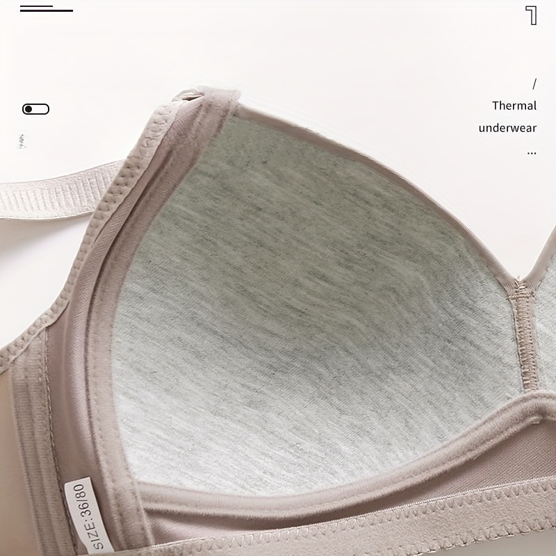 JOYNCLEON Women'S Plus Size Soft Push-Up Bra - Seamless, Non-Underwire, Elegant Purple with Golden Accents & Rhinestone Detail, Comfortable All-Season Support, Comfortable Undergarment | Elegant Bra Design | Comfortable Fit