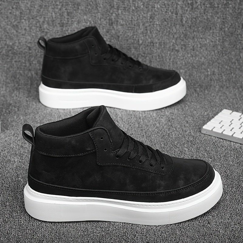 TEMU Wanweisi Men's High-top -like Sneakers - Outdoor Sneakers With Eva Cushioned Sole, Breathable Sneakers With Arch Support & Cushioned Insole,