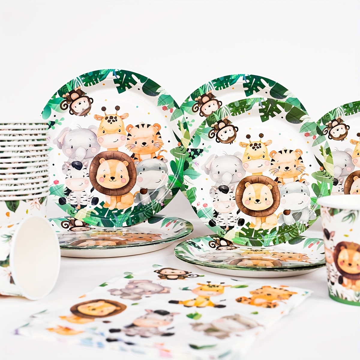 25-teiliges Dschungel-Safari Fotoautomaten-Set – Tier-Requisiten Für Zoo-Party & Geburtstag