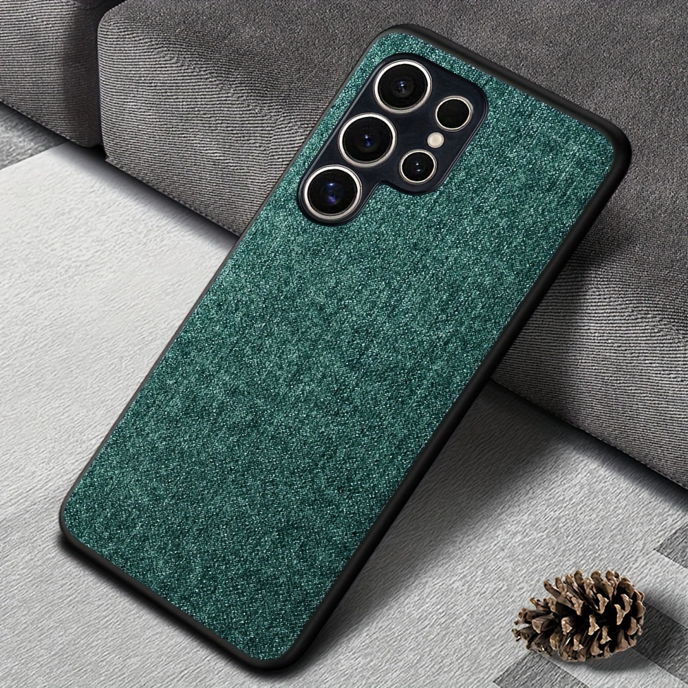 TEMU Phone Case: Case For Galaxy S24 Fe 5g Bling Retro Fabric Cloth Pattern Synthetic Leather Cover Premium For Galaxy S24 Plus Phone Case
