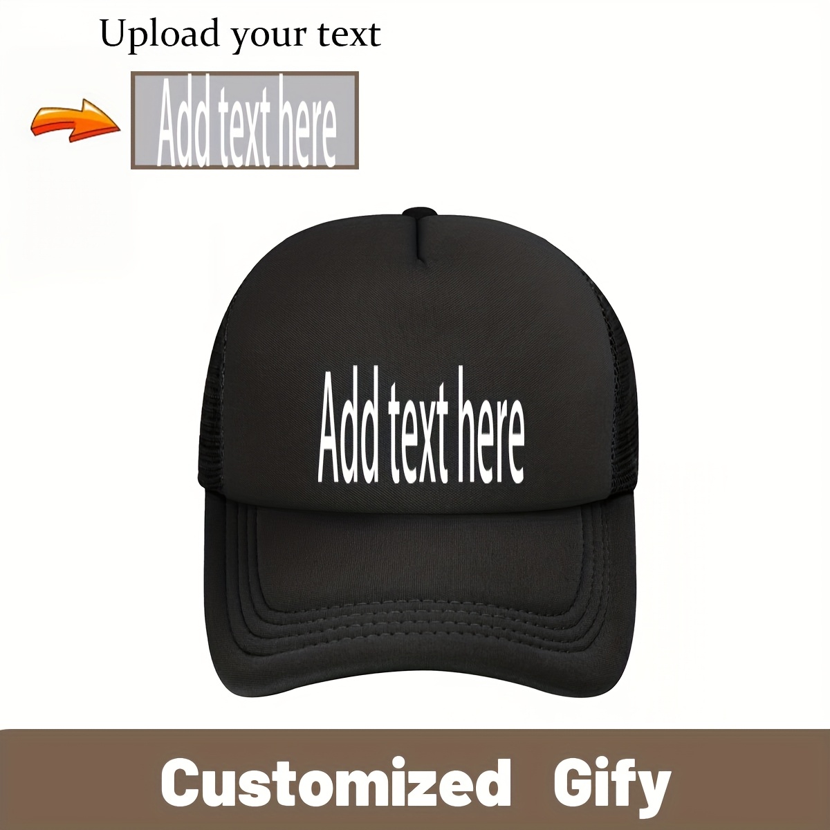 E-shop Personalisierte Namens-Baseballkappe - Individueller Text-Trucker-Hut für Männer & Frauen, Perfektes Geschenk zum Geburtstag und Jahrestag