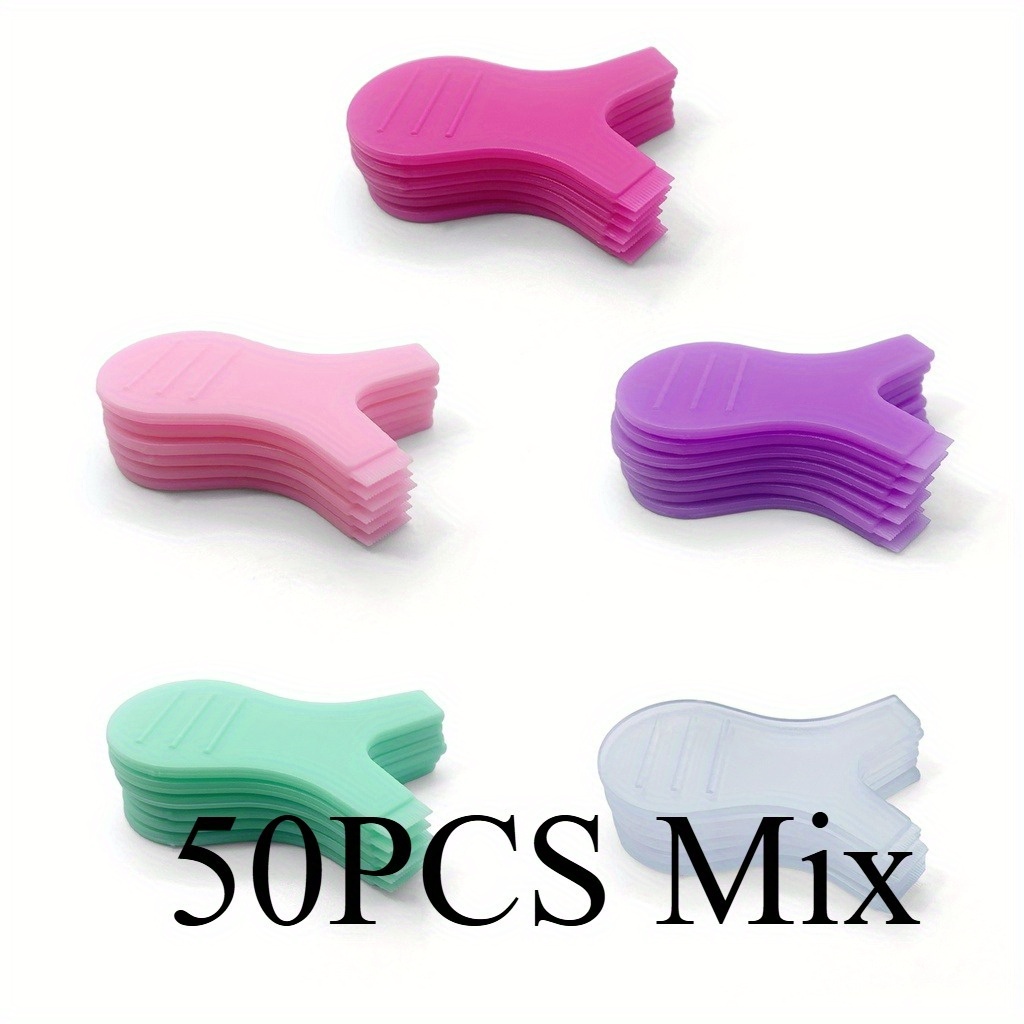 TEMU 50pcs Y-shaped Eyelash Brushes: Reusable Plastic Eyelash Curlers For Grafting, Lifting And Curling Eyelashes - Formaldehyde Free, Battery Free