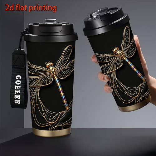 imagem do item térmico de aço inoxidável de 18oz, 1 , impressão 2 estampa de , à de vazamento, compatível com - de carro, para viajantes, de dia namorados, ideias de presente para ela e presente único, 2d