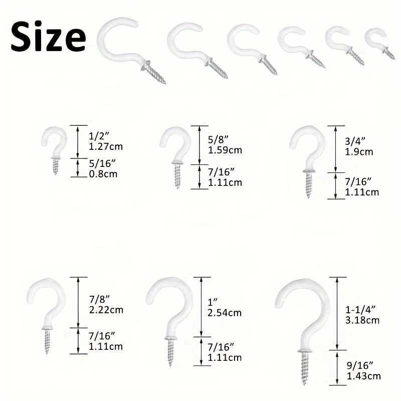 10pcs Cup Hook, Screw Hook, Sheep , Hanging Hook, Light Hook, Opening Hook, Sheep Eye Circle Punch, Top Ceiling Hanging Hook