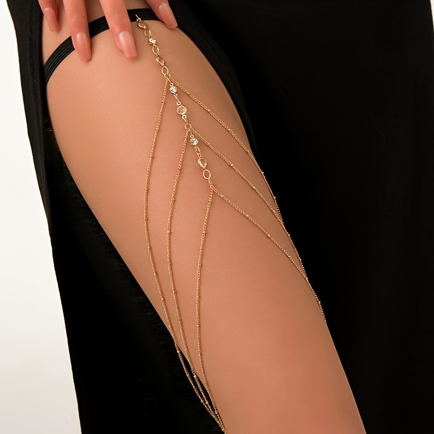 Elegant And Sexy Body Chain With Thigh Accessories. Leg Chain.