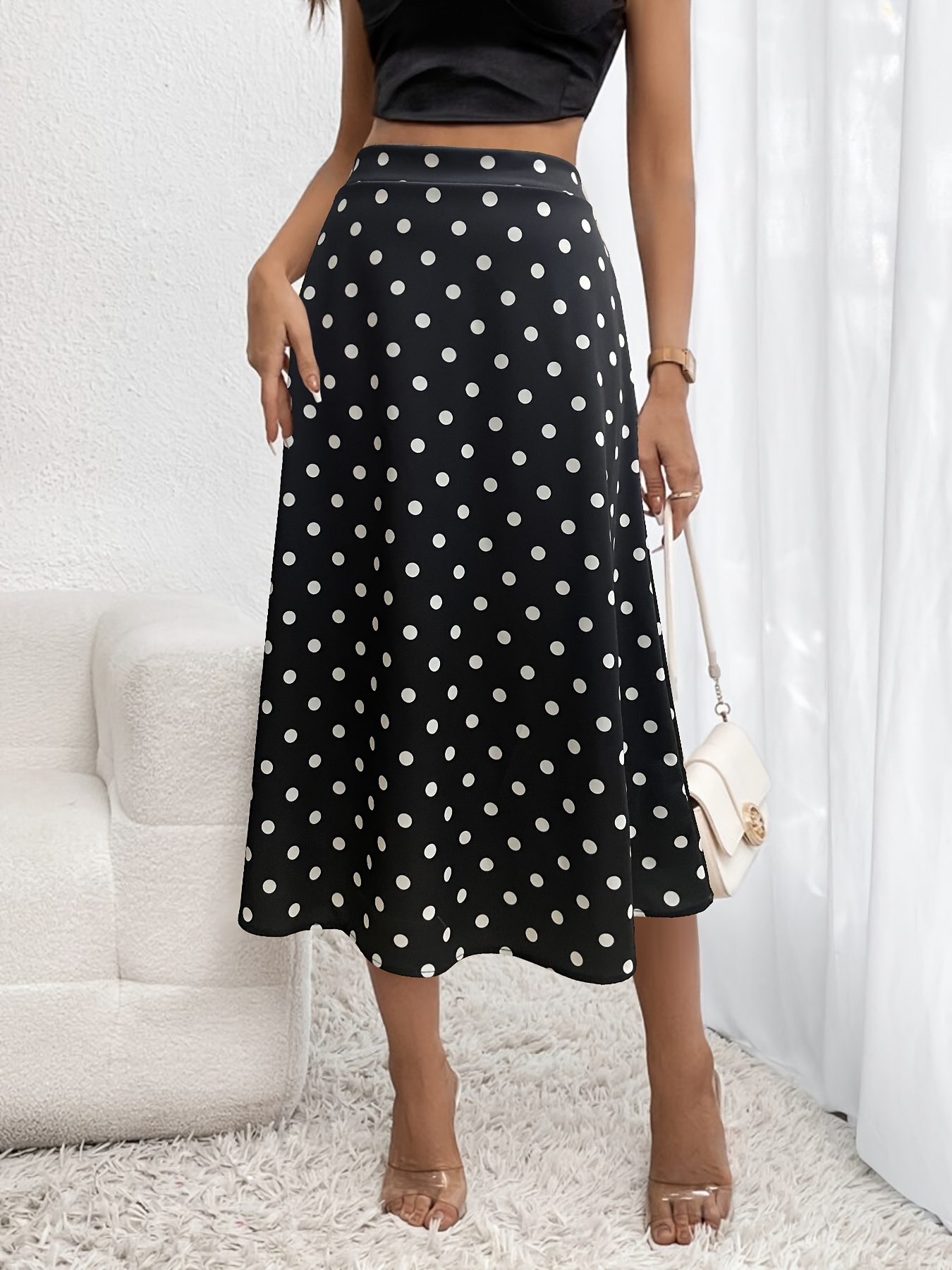 polka dot skirt sold on Temu United States