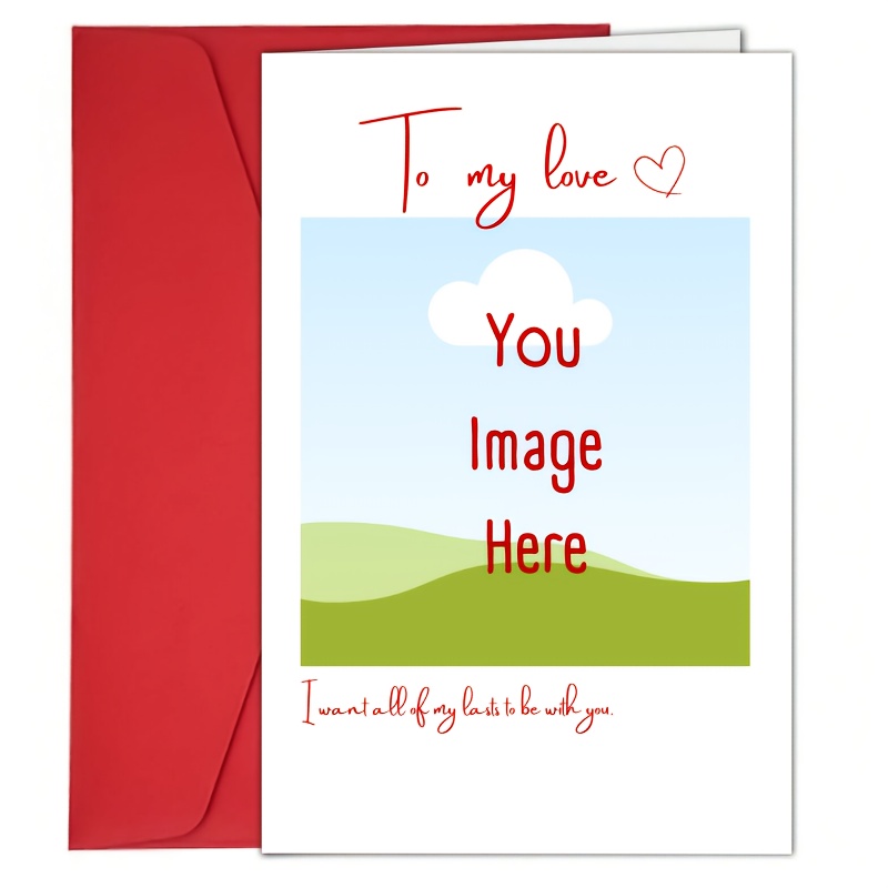 TEMU 1pc A4 Personalization Love Greeting Cards | Customized Valentine's Day Greeting Cards | Anniversary Greeting Cards | Birthday Cards -