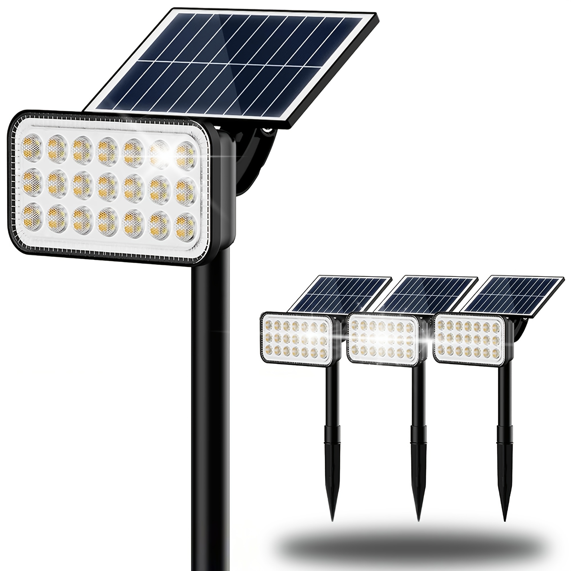 

Adjustable Solar-powered Flood Lights, 113 Led , Outdoor Security Lights For Fence, Porch, Patio, Yard, Garage -