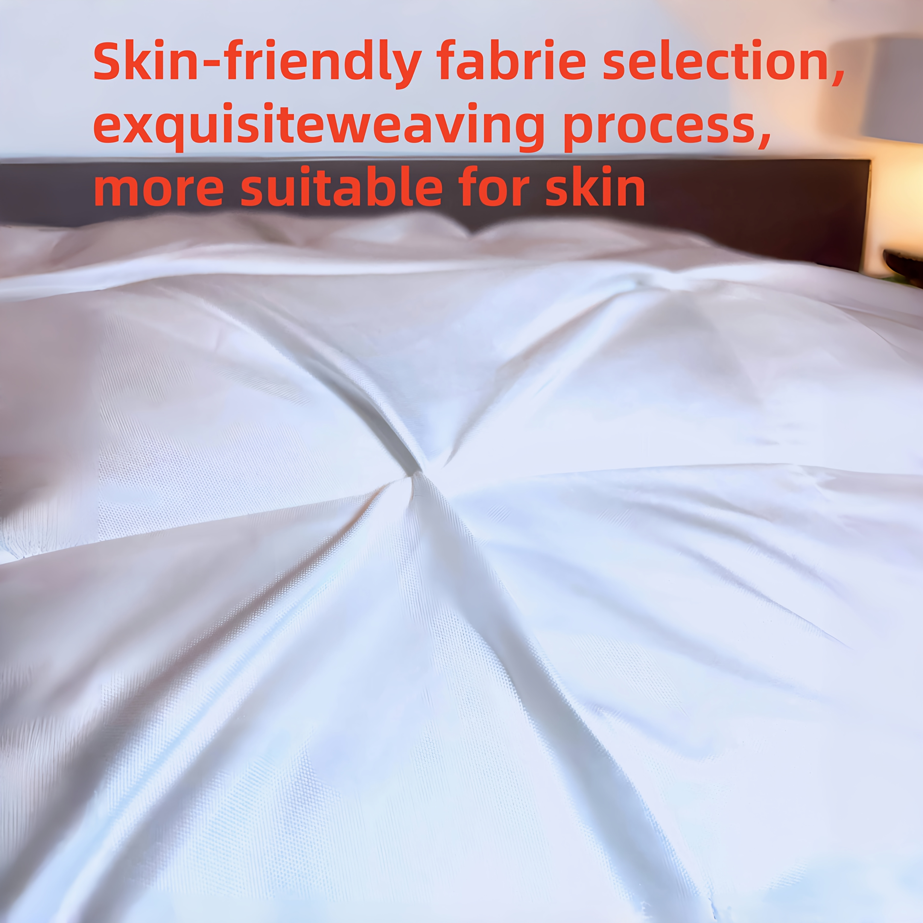 1/2 Luxury Hotel Quality Pillow, Deep Sleep Neck Support, Four Seasons Non-Collapsing High Pillow Core, Hypoallergenic Polyester Fiber Cover, Modern Pillow Design | Soft Texture End, Sleeping Pillow, Cooling Pillow, Neck Pillow, Gift