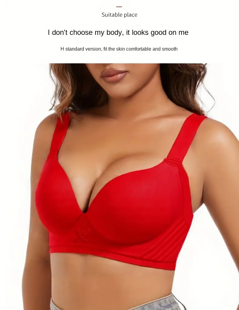 3pcs new comfortable seamless underwear for women thin deep v posterior contour anti sagging no underwire small bust gathered Product details 2