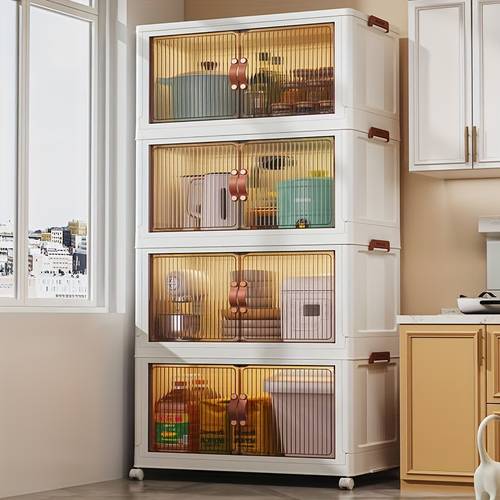 49cm 19 3in 4pack white oversized foldable storage cabinet with lid and wheels clothes and bedding space saving wardrobe for snacks and toys durable organizer bedrooms and game rooms etc 2 3 5pack