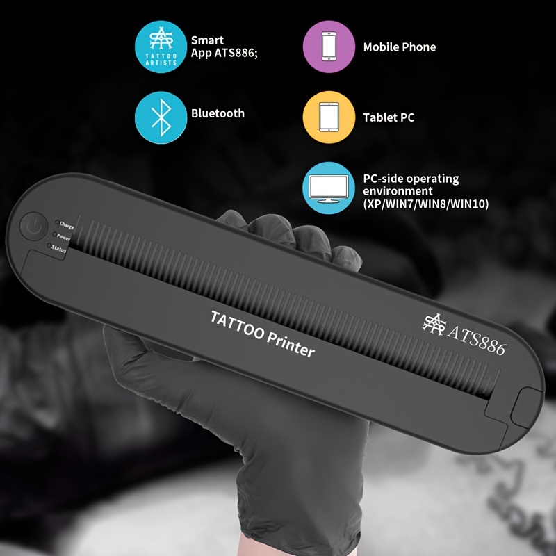 TEMU Yilong Wireless Tattoo Printer, Tattoo Stencil Printer, With 2000mah Large Capacity Battery, Portable Tattoo Printer Thermal Copier Compatible
