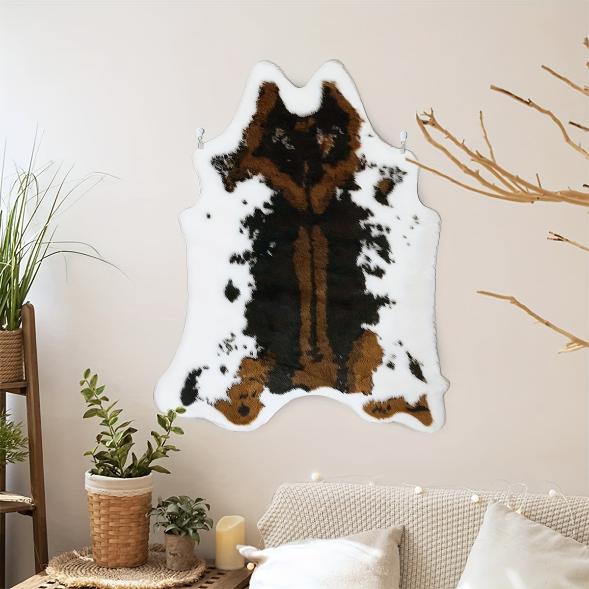 

Versatile Cowhide Rug: Use As A Rug, Cushion, Or Tapestry - Free Installation Kit Included