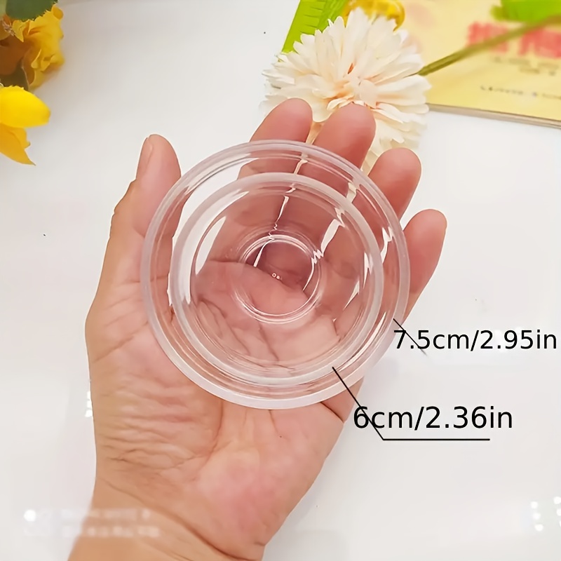 Image of 5 Small Mask Bowl Stick Set Mixing Bowl Spa Essential Oil Bowl Transparent Acrylic Facial Mixing Bowl Tool Transparent Acrylic Mask Bowl Skin Management Tool Special Transparent Plastic Small Bowl