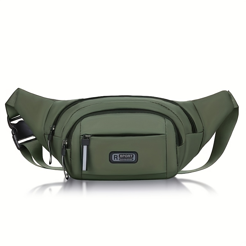 TEMU Zippered Crossbody Bag - Lightweight And Compact Waist Pack Or Shoulder Bag, Multi-compartment Design Suitable For Men And Women, An Essential