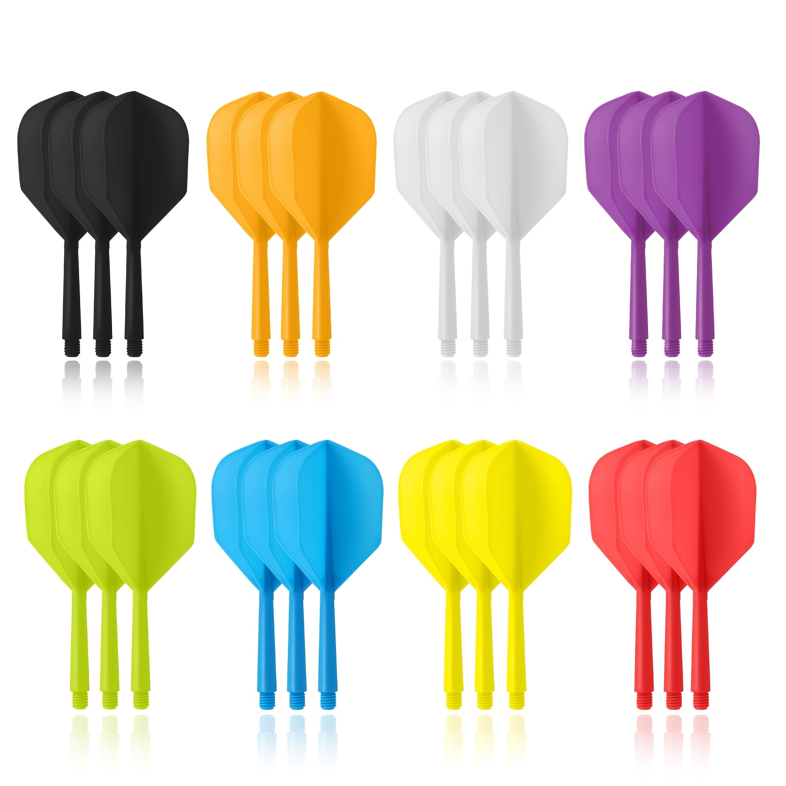 TEMU Lot de 24 ailerons de fléchettes intégrés et barils, accessoires de fléchettes professionnelles, interface de filetage universelle 2BA, plug and