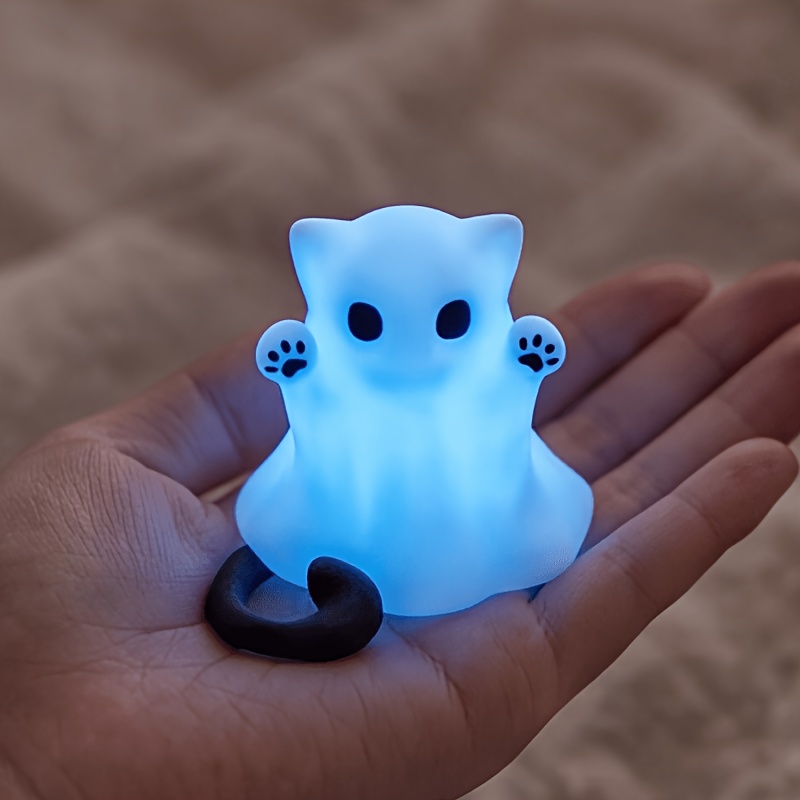 TEMU Figurine de chaton phosphorescent - Nuit lumineuse, convient pour la décoration de chambre, salle de prière, thème anime, en plastique