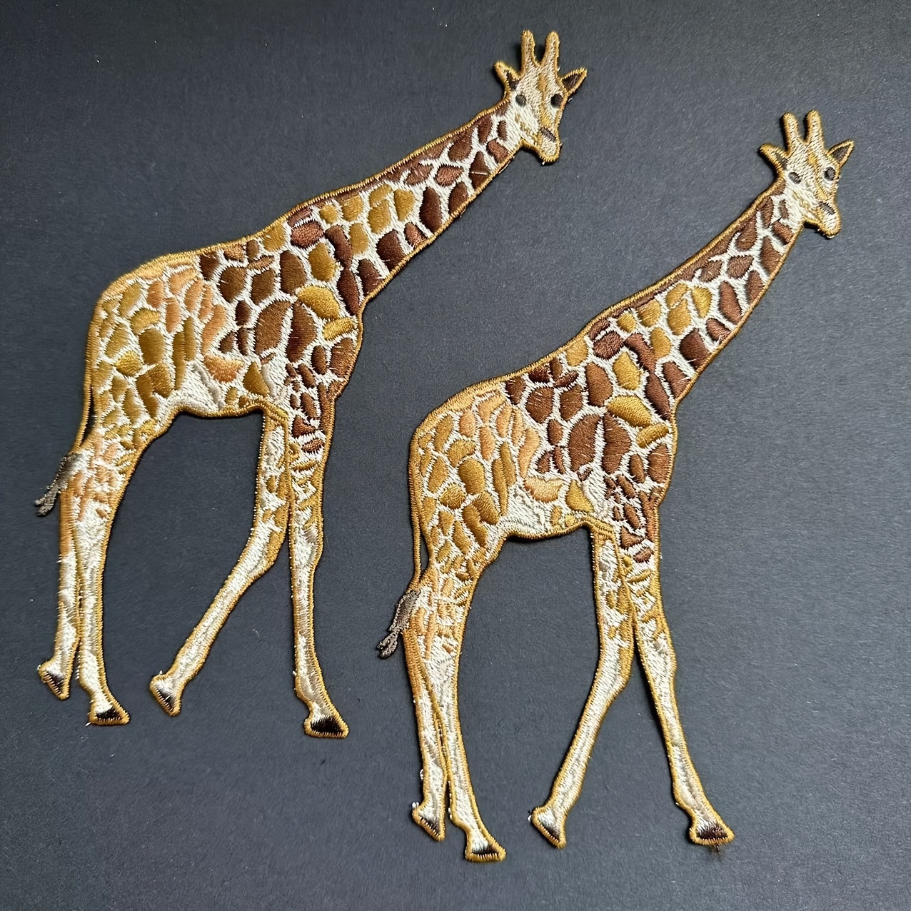 

Giraffe Embroidery Patch - Coffee Brown - 16cm/6.3inch - Artwork, Crafts & Sewing Supplies - Sewing, Knitting Supplies - Sewing Trims, Decorations - Badges, Patches - Embroidered Patches