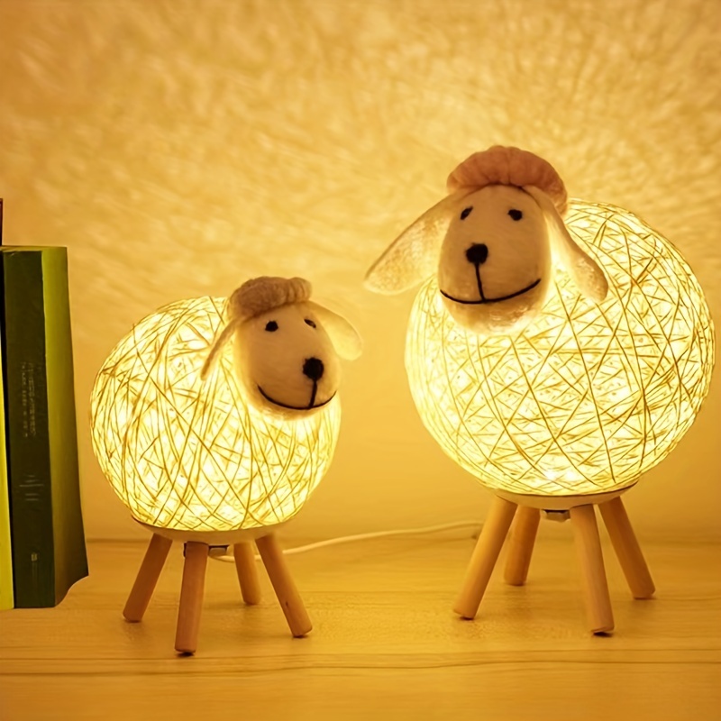 sheep shaped led table lamp night   artistic decoration with plug   ideal for bedroom living room holiday birthday gifts no battery included Product details 3