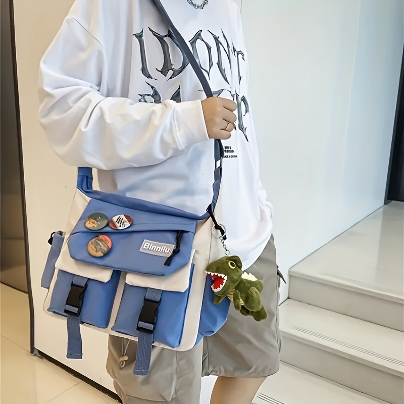1pc trendy casual shoulder bag large capacity simple crossbody bag details 2