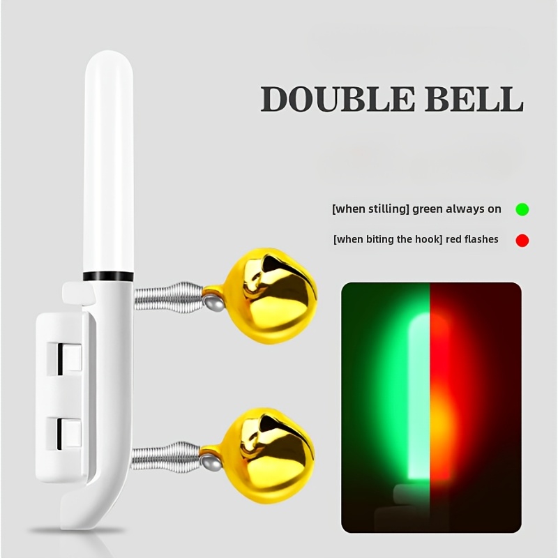 Alarm Double Bell Light Night Fishing Electronic Rod Luminous Glow Rock Fishing Sea Fishing Float Fit Cr425 Battery (no Battery)