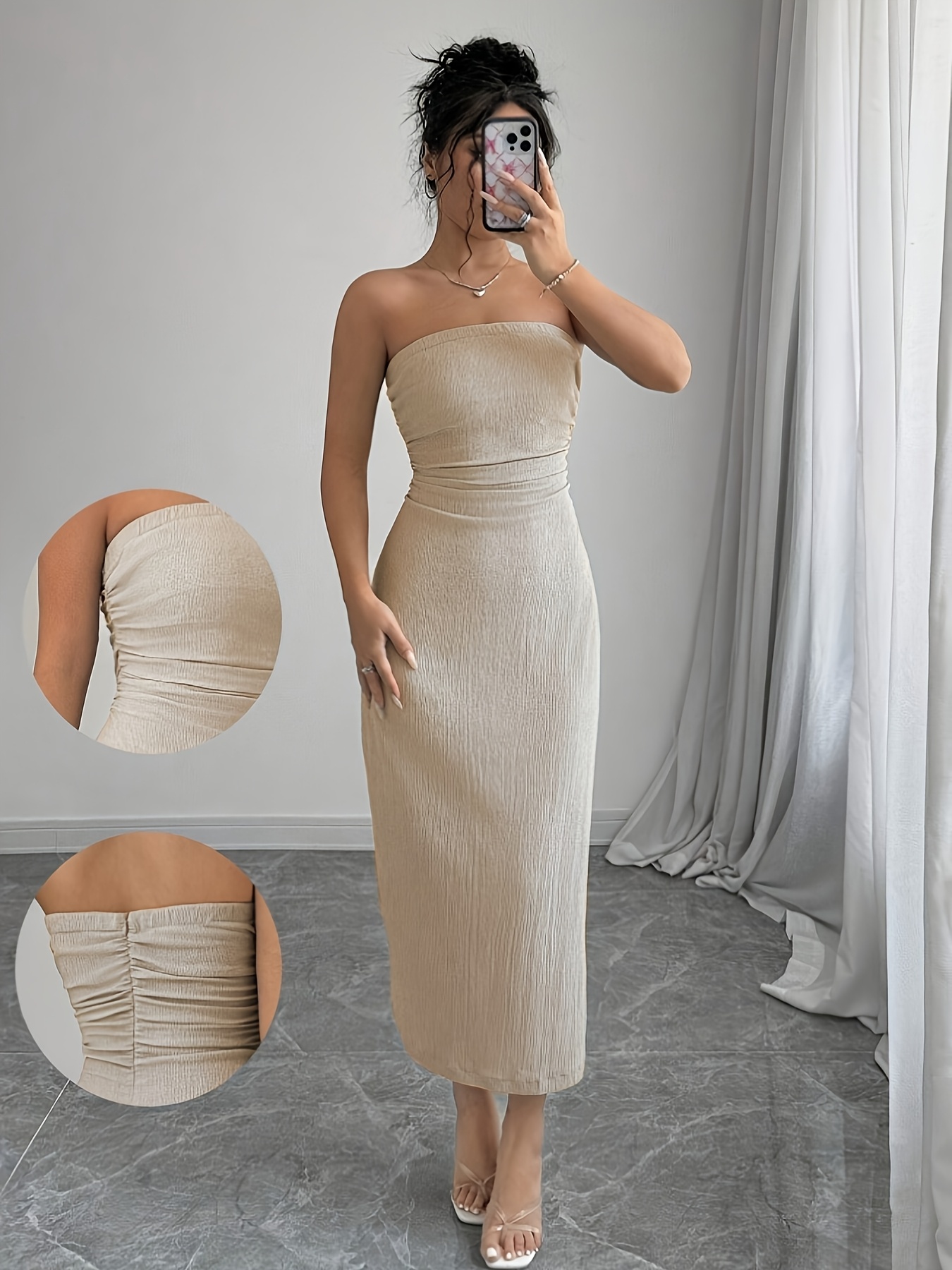 sachin and babi light blue dress Elegant Strapless Dresses main image 1