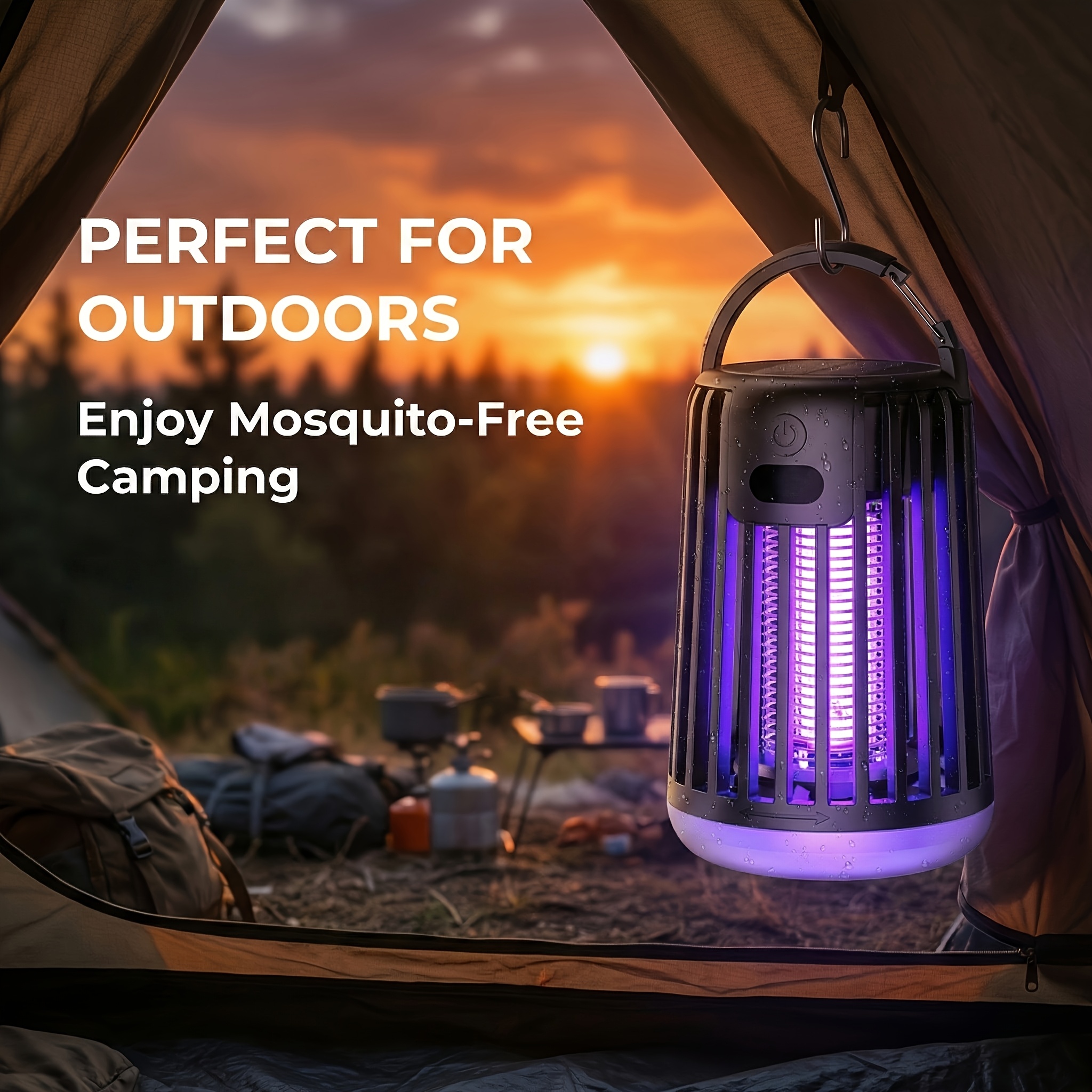 2026 New USB Rechargeable Mosquito Killer Lamp, Physical Wide-Area Trap, Quiet Mosquito Catcher, Portable for Indoor &, Suitable for // Bug Zapper