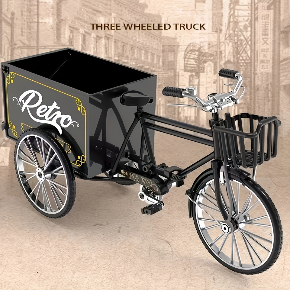 bicicletta retrò a 1:10 triciclo carico verde Temu Italy