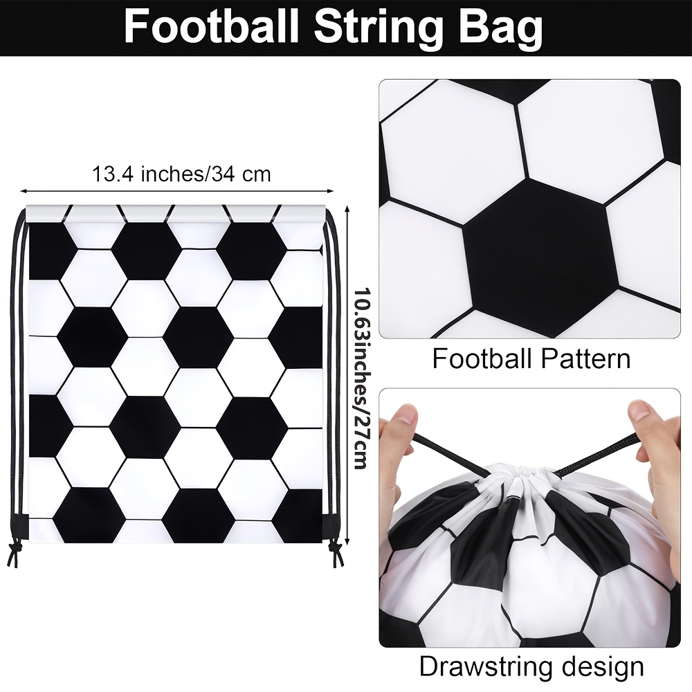 TEMU 1pc Soccer-specific Drawstring Backpack, Portable Storage Sack, Handheld Drawstring Bag