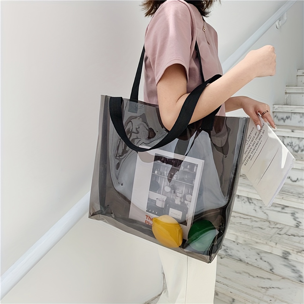 Large Capacity Transparent Shoulder Bag Waterproof Simple - Temu