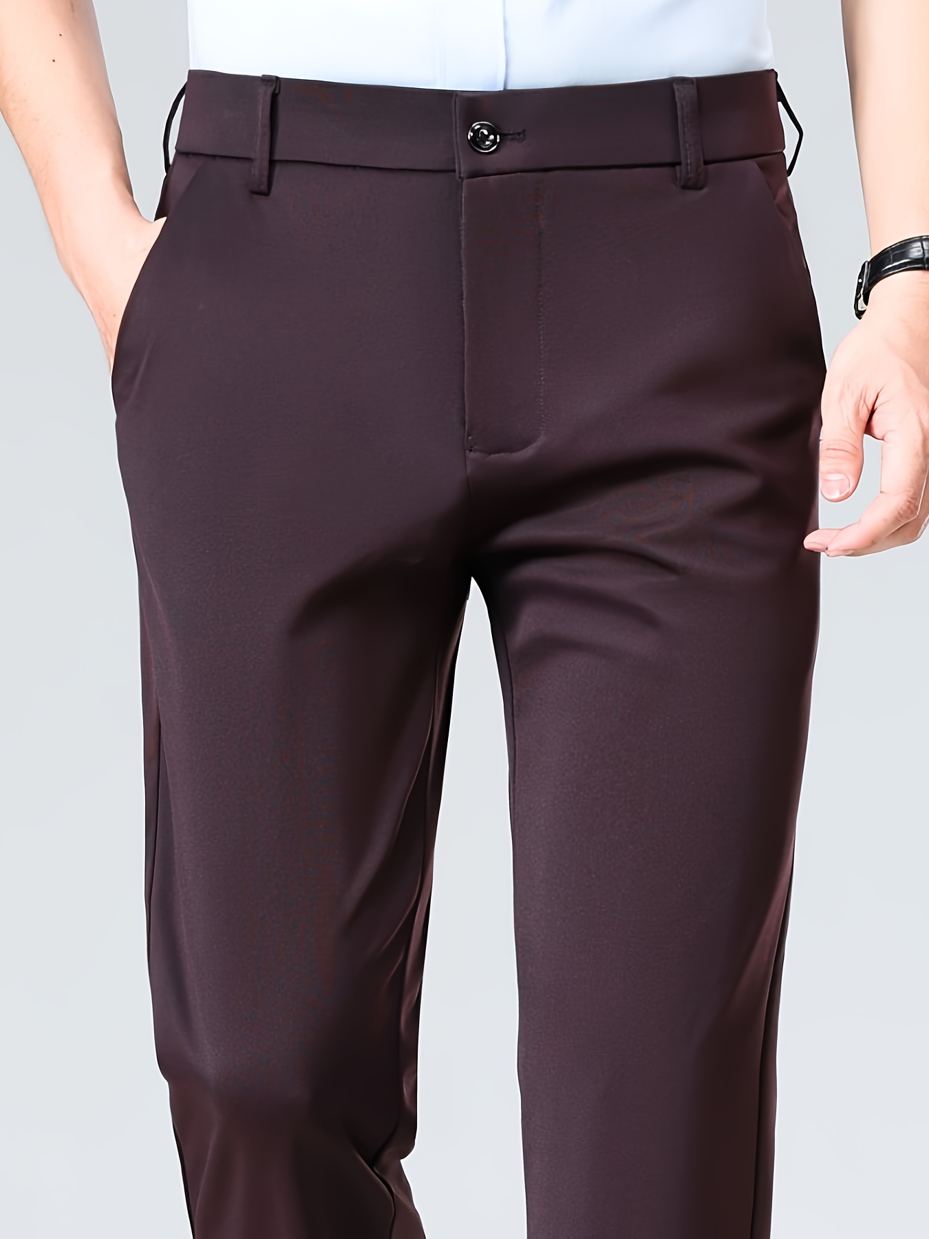 Suit Trousers | Stretch Slim Fit | Wrinkle-Resistant Dress Pants | Versatile for All Seasons And Occasions, Smooth Texture