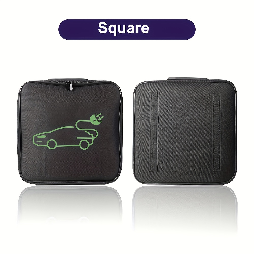 Image of 1pc Ev Cable Storage Bag For Organizing Cables, Portable Bag For Ev Charger Cables, Storage For Car Charging Guns, Electric Vehicle Charger Case For Ev Cables, Without Battery