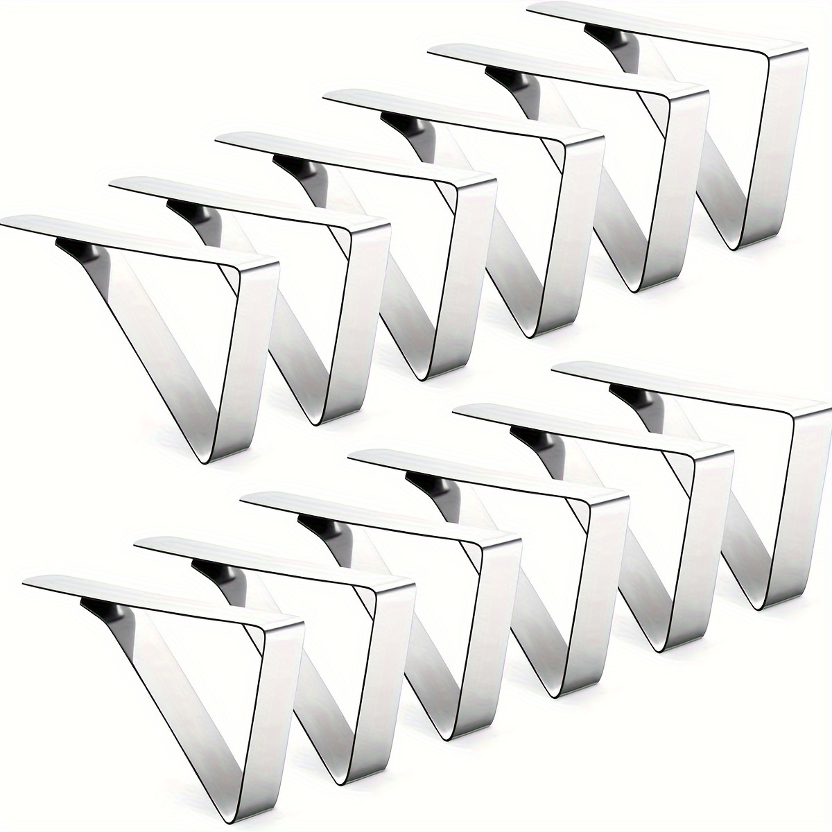 Adjustable Stainless Steel Tablecloth Clips for Cross-Border 4.5Cm Picnic Non-Slip Tablecloth Clamps.