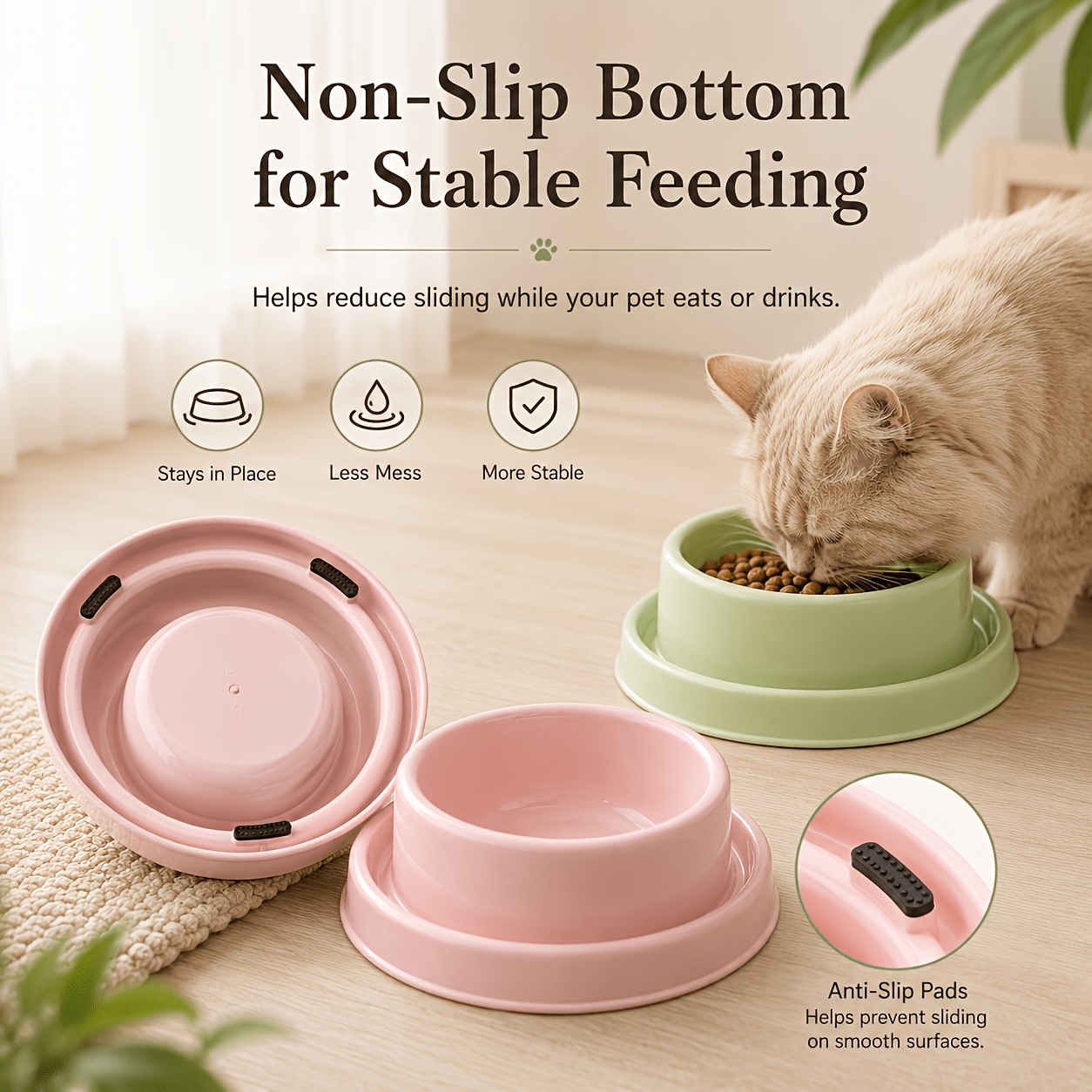 Anti-Spill Non-Slip Pet Bowl for Cats and Dogs