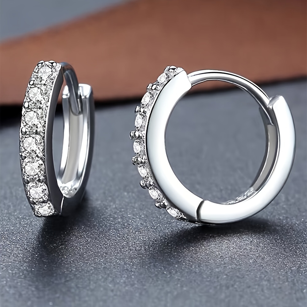 Inlaid Synthetic Zirconia Earrings For Women