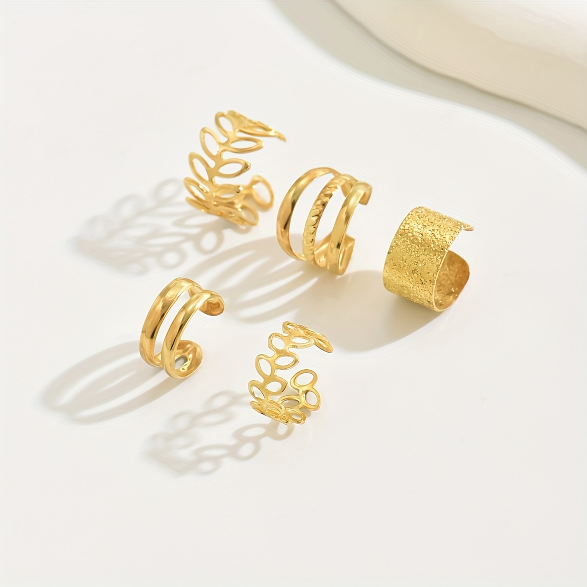 5pcs/set Western Fashion Classic Elegant Women's Ear Clip Set