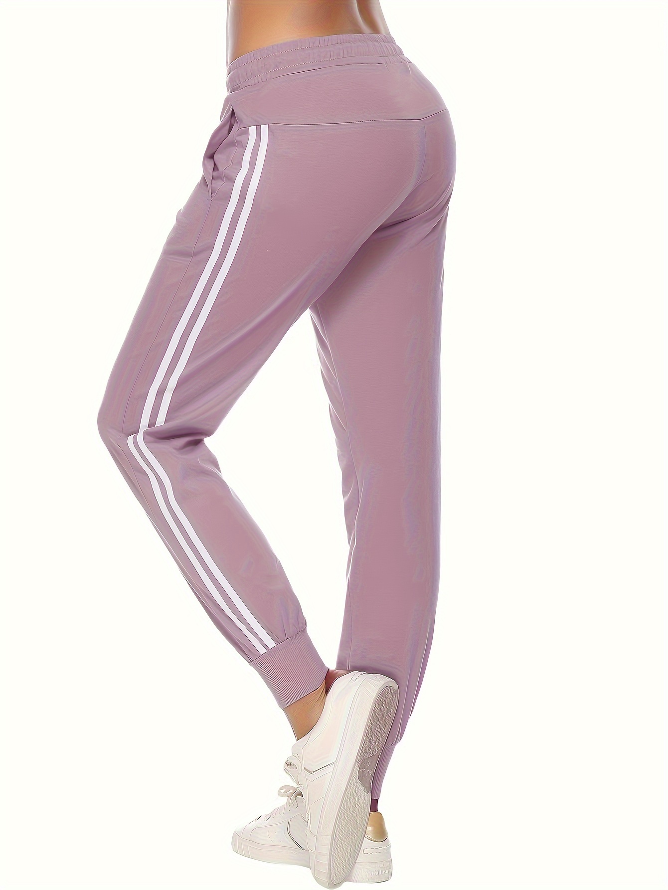 Womens Sweatpants with Pockets Baggy Elastic Waist Pants Loose Fit Comfy  Workout Joggers Light Running Pant Bottoms