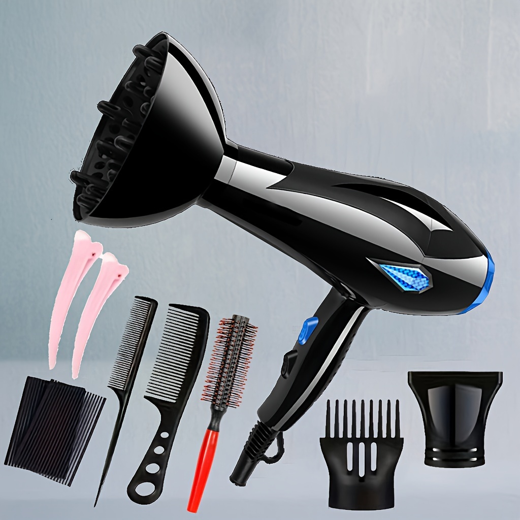 

Ensemble de Sèche-Cheveux Morfone de Qualité Salon avec Réglage Multi-Vitesses, Technologie d' , Accessoires de Coiffure - Idéal pour , , | 800W, 220V, Cordon de 1.5m-, Plastique, Fournitures de