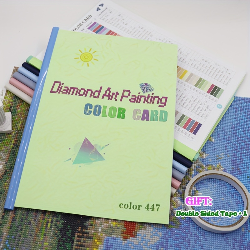 

Carte de couleurs de peinture diamant 5D DIY, guide pour 447 passionnés de DMC, A4, bandes et dorées, , avec bande adhésive gratuite, matériau en plastique et , marque: zhdar