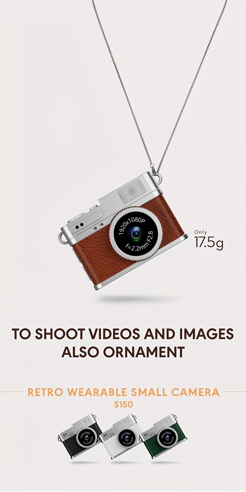 mini fotocamera digitale fotografica subminiatura videocamera per registrazione fotocamere per fotografia senza scheda di memoria mini fotocamera indossabile retro: registrazione video hd 1080p Dettagli dell'articolo 0
