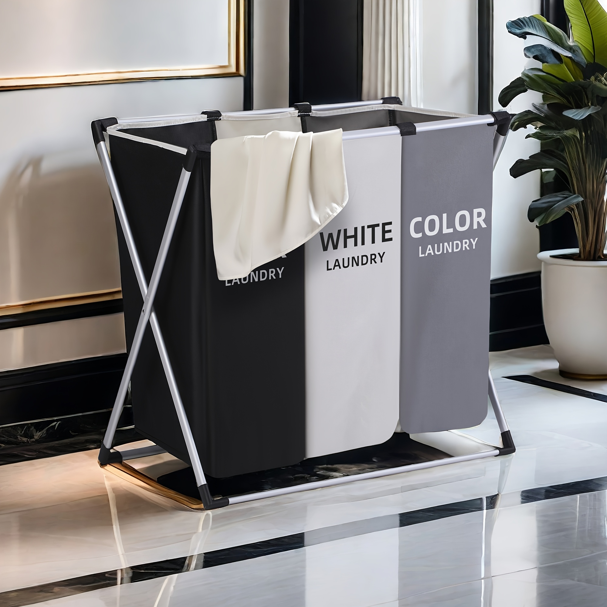 1pc large laundry basket laundry hamper dirty clothes storage basket dirty clothes hamper for home college dorm details 3