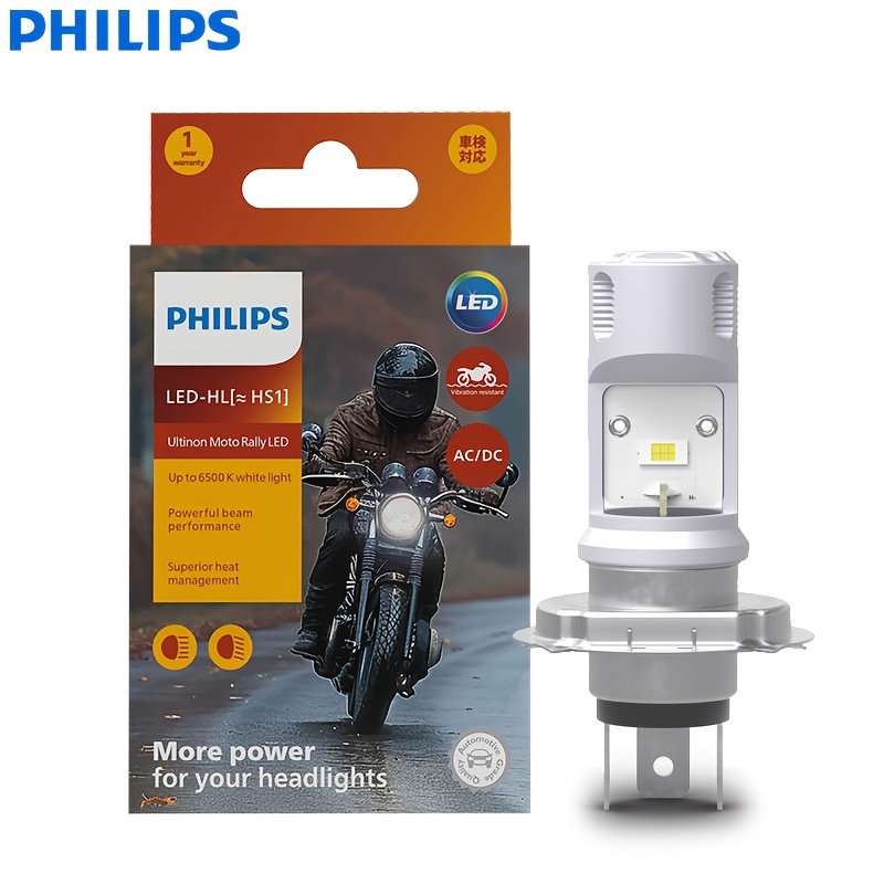 TEMU Led Hs1 Px43t Moto Rally Headlight Motor Ac/ 6500k White Bulb Bright Led Motorcycle High Low Beam 11636umrx1 Off Road , Without Battery