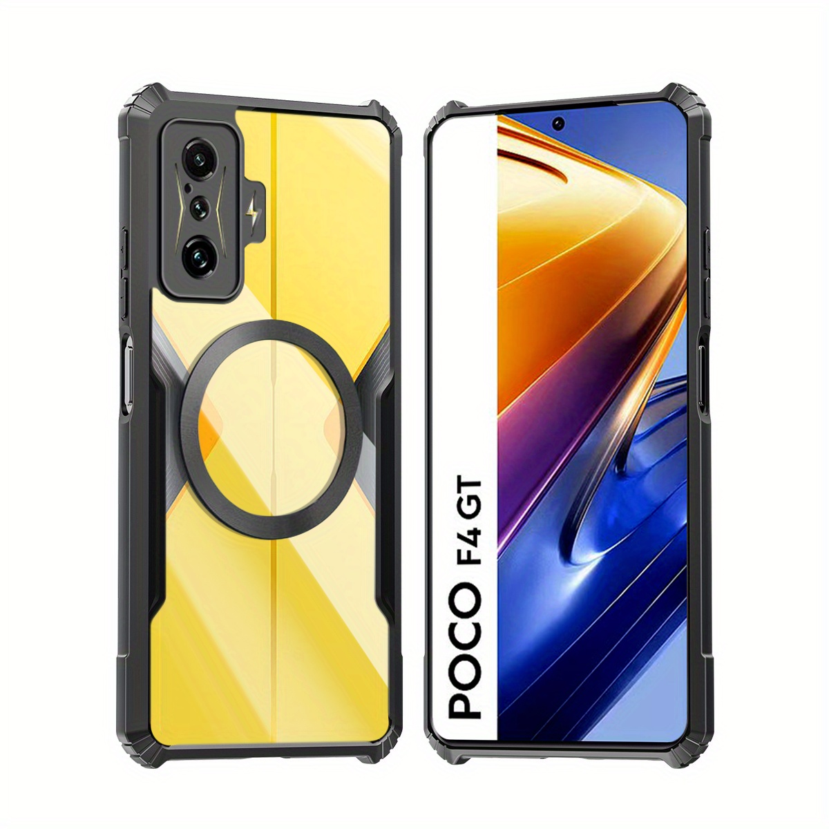 TEMU Funda para teléfono: Compatible con Xiaomi 5G, funda magnética, carcasa antigolpes, cubierta suave, trasera acrílica transparente, protección