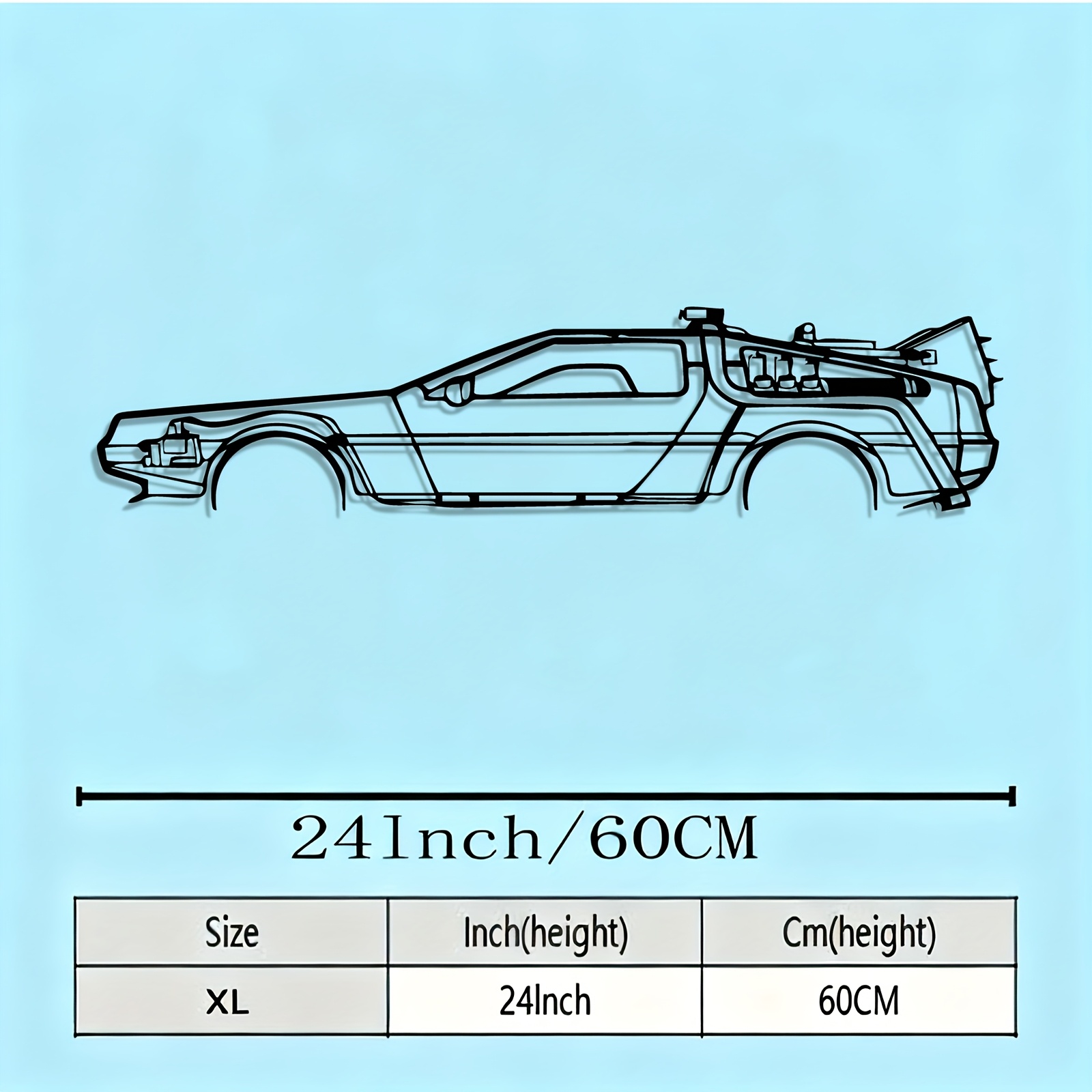 TEMU Wall Sculpture - 1pc Car Metal Wall Art, Futuristic Statue Mural, Ideal Gift For New Year, Christmas, Decor Enthusiasts, Weather-resistant Metal