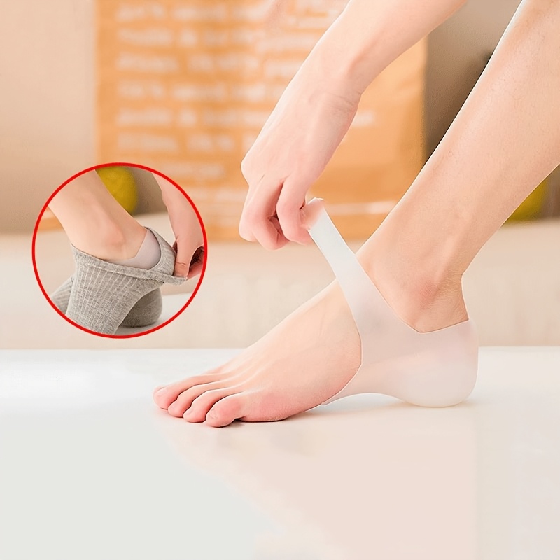 

1 Pair Silicone Heel Cushion Inserts, Invisible Universal Half Pads For Men And Women, Foot Raising Insoles For Shoes