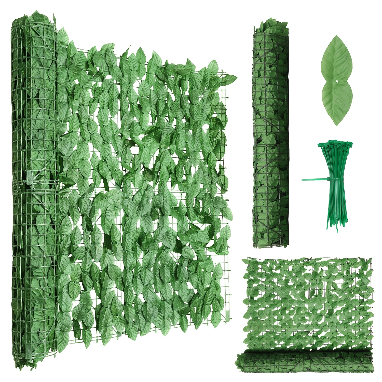 Image of 【3d】 100 Cm Artificial Ivy, Sweet Potato Leaves, Hedge, Privacy Screen, Ivy, Privacy Protection, Privacy Fence, Rolled, Ivy Leaves - Ideal For Outdoor Patios