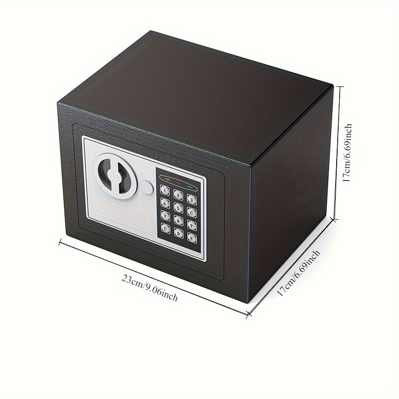 TEMU Wall-mounted Digital Box With Flat Door, Alloy , Locking Feature, And Key For , Jewelry, And Storage